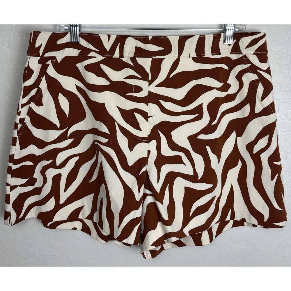 Spanx On-the-Go Printed Shorts Size XL Pull On Clay Zebra Printed‎ 2013